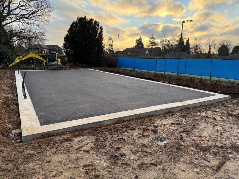 Padel court ground work